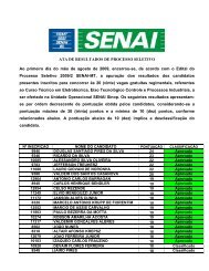 Curso TÃ©cnico em EletrotÃ©cnica, Eixo TecnolÃ³gico ... - SENAI-MT