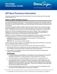 SOAP/REST API Best Practices Guide - DocuSign