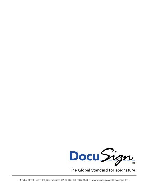 SOAP/REST API Best Practices Guide - DocuSign