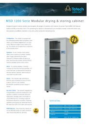 MSD 1200 Serie Modular drying & storing cabinet - Totech Americas