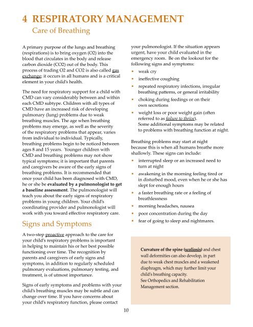 The Management of Congenital Muscular Dystrophy ... - Cure CMD