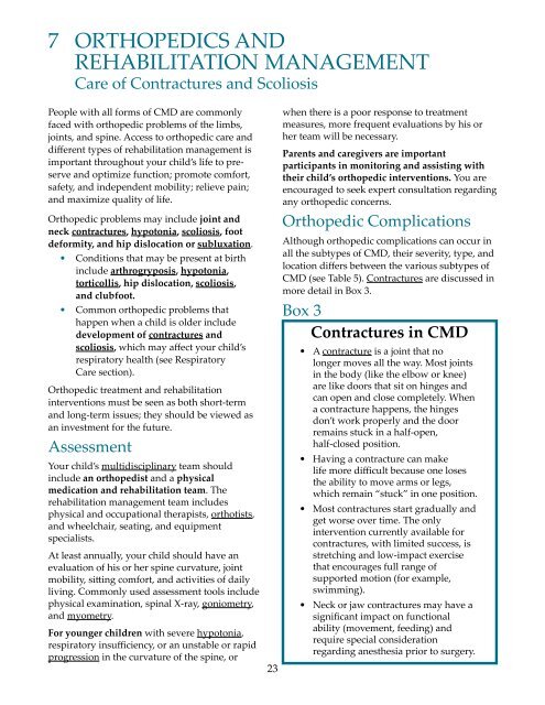 The Management of Congenital Muscular Dystrophy ... - Cure CMD