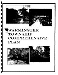 WARMINSTER TOWNSHIP COMPREHENSIVE PLAN - E-Library