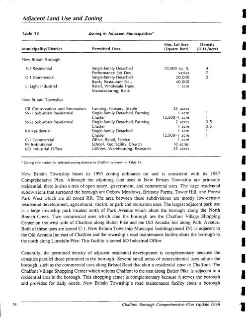 WARMINSTER TOWNSHIP COMPREHENSIVE PLAN - E-Library