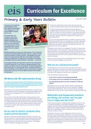 Read the full CfE Primary & Early Years Bulletin - Nov 2012 - EIS