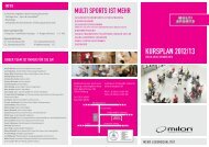 Download Kursplan mit Kursbeschreibung - Sportcenter Multi Sports