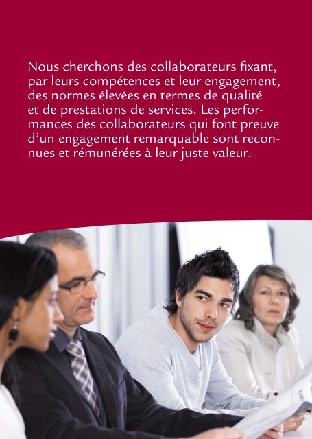 Brochure Swiss Life comme employeur