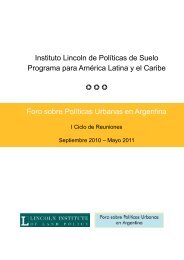 primer ciclo del Foro sobre Políticas Urbanas en Argentina