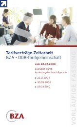 BZA-DGB Tarifvertrag 2010 - Job Kontor