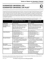 GUARANTEED UNIVERSAL LIFE ... - Mutual of Omaha