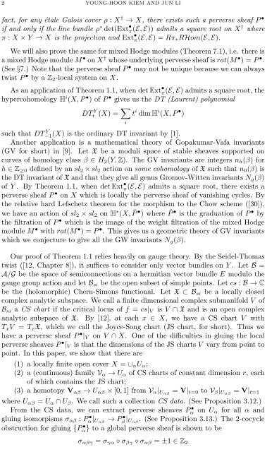 Categorification of Donaldson-Thomas invariants via perverse ...