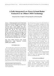 A Fully-Integrated Low Power K-band Radar Transceiver in ... - JSTS