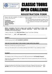 registration form - St Elizabeth Hospice