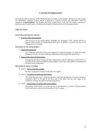Casting Information; pdf 185 k - BUET Web Edit Facility
