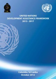 UNDAF 2013 to 2017 - United Nations in Sri Lanka
