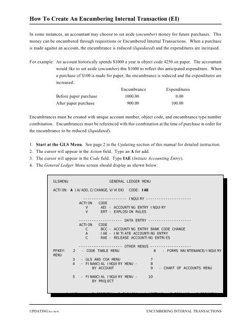 General ledger system manual - lsu/fas - Finance and Administrative ...