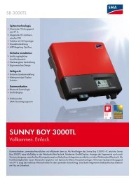Datenblatt Sunny Boy 3000 TL