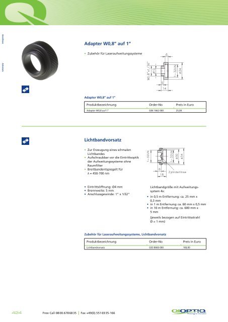 Die LINOS Laseroptik - Qioptiq Q-Shop