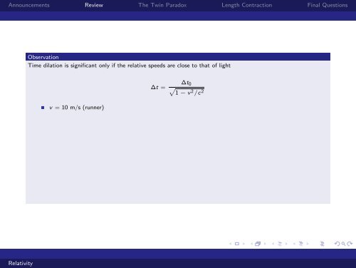 Chapter 20 - Relativity - Davidson Physics