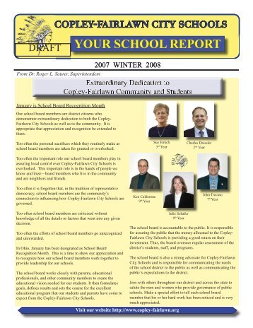 your school report your school report - Copley-Fairlawn City Schools