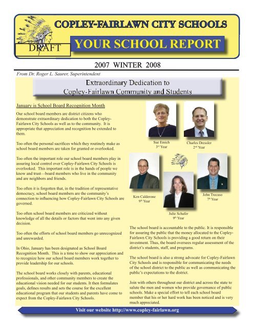 your school report your school report - Copley-Fairlawn City Schools