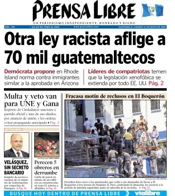 Multa y veto van para UNE y Gana - Prensa Libre