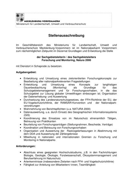 Stellenausschreibung