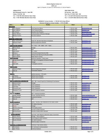 Executive MARITIME OPERATIONS - liscr