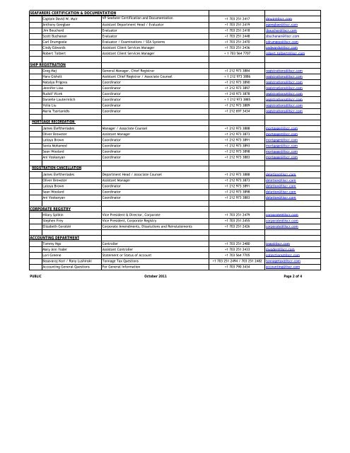 Executive MARITIME OPERATIONS - liscr