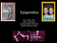 Epigenetics - LSUHSC Human Development Center