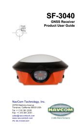 RT-3010S GPS Products User Guide - NavCom Technology Inc.