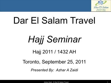 Dar El Salam Travel hajj seminar