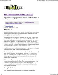 Do Salmon Hatcheries Work? - Watershed Watch Salmon Society