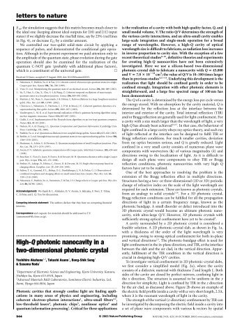 High-Q photonic nanocavity in a two-dimensional photonic crystal