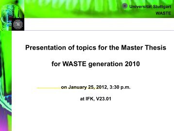 Master thesis - waste - UniversitÃƒÂ¤t Stuttgart