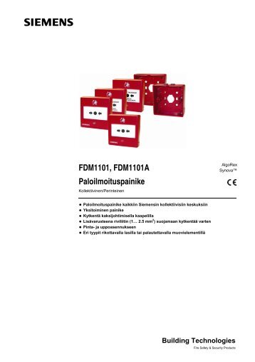 Painike FDM1101 ja FDM1101A - Siemens