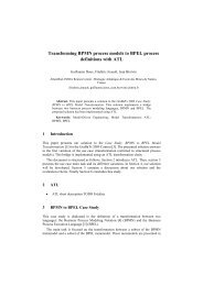 Transforming BPMN process models to BPEL process definitions ...