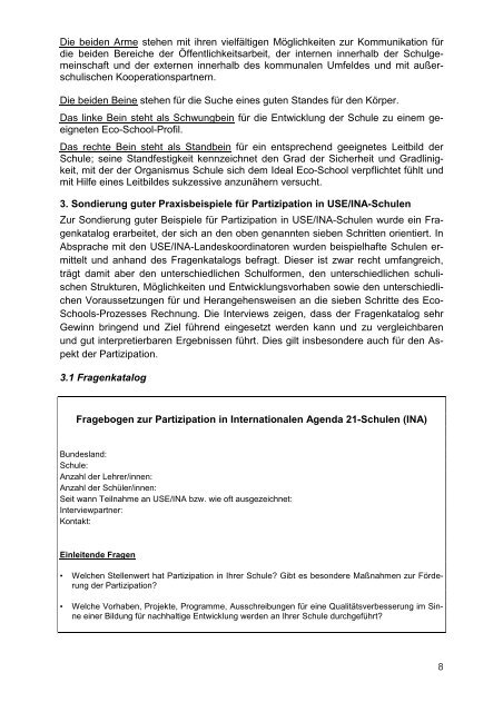 Praxisbeispiele fÃ¼r SchÃ¼lerbeteiligung in USE/INA-Schulen