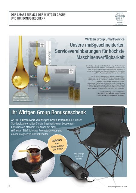 Sonderaktion Ersatzteile Sommer 2013 - Wirtgen Group