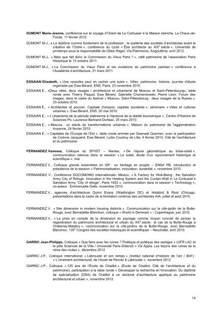 TÃ©lÃ©charger le document prÃ©sentant les productions scientifiques de ...