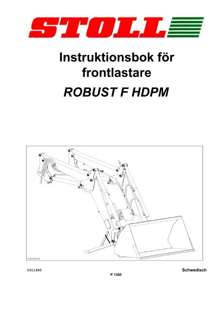 Instruktionsbok fÃ¶r frontlastare ROBUST F HDPM - Wilhelm Stoll ...