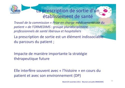 SÃ©curiser la prise en charge mÃ©dicamenteuse du patient