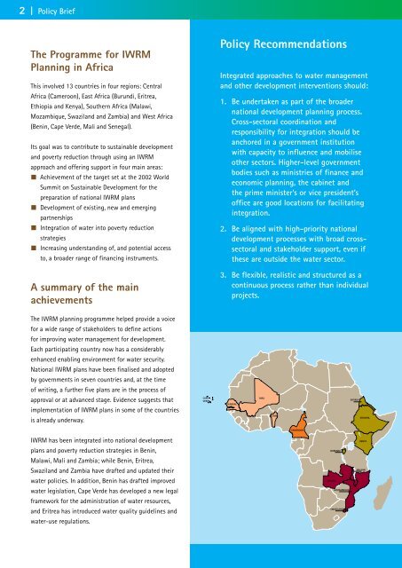 Policy Brief - Global Water Partnership