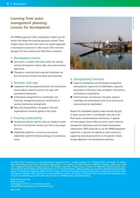 Policy Brief - Global Water Partnership