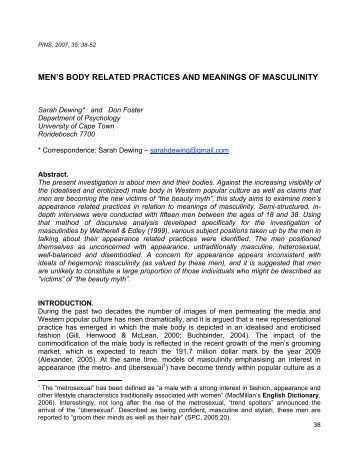 men's body related practices and meanings of masculinity
