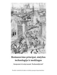 Restauravimo principai, statybos technologija ir medÅ¾iagos