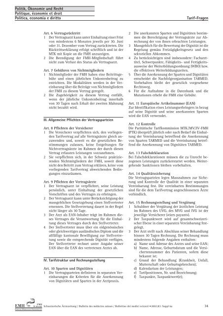 Beilage zu Nr. 5/2002 - Schweizerische Ãrztezeitung