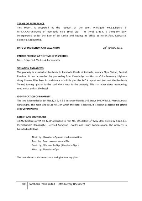 Introductory Document - Colombo Stock Exchange