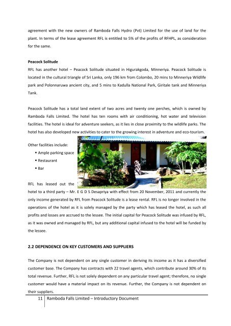 Introductory Document - Colombo Stock Exchange