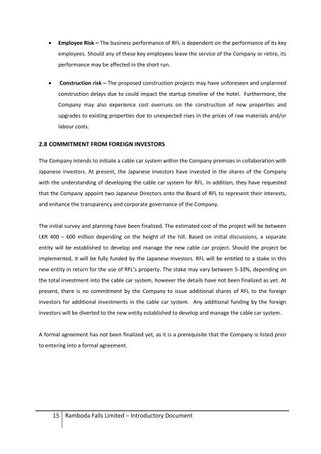 Introductory Document - Colombo Stock Exchange